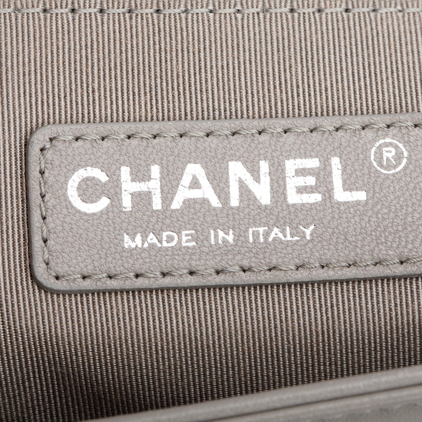 Chanel Grey Ombre Quilted Lambskin Leather Large Boy Bag