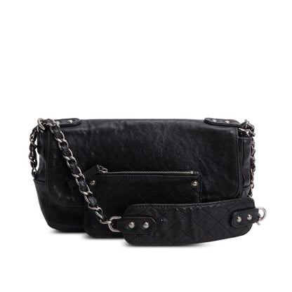 Chanel Black Caviar Leather Pocket in the City Flap Bag