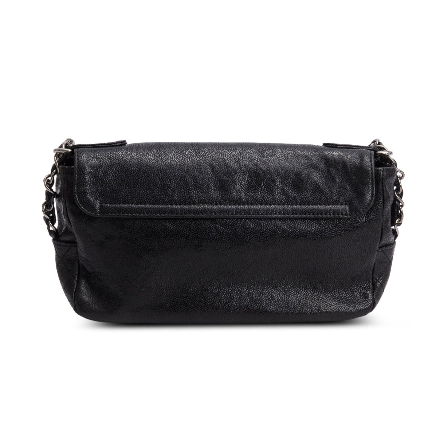 Chanel Black Caviar Leather Pocket in the City Flap Bag