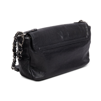 Chanel Black Caviar Leather Pocket in the City Flap Bag