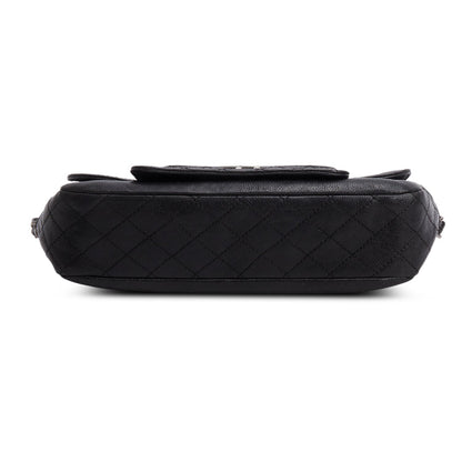 Chanel Black Caviar Leather Pocket in the City Flap Bag