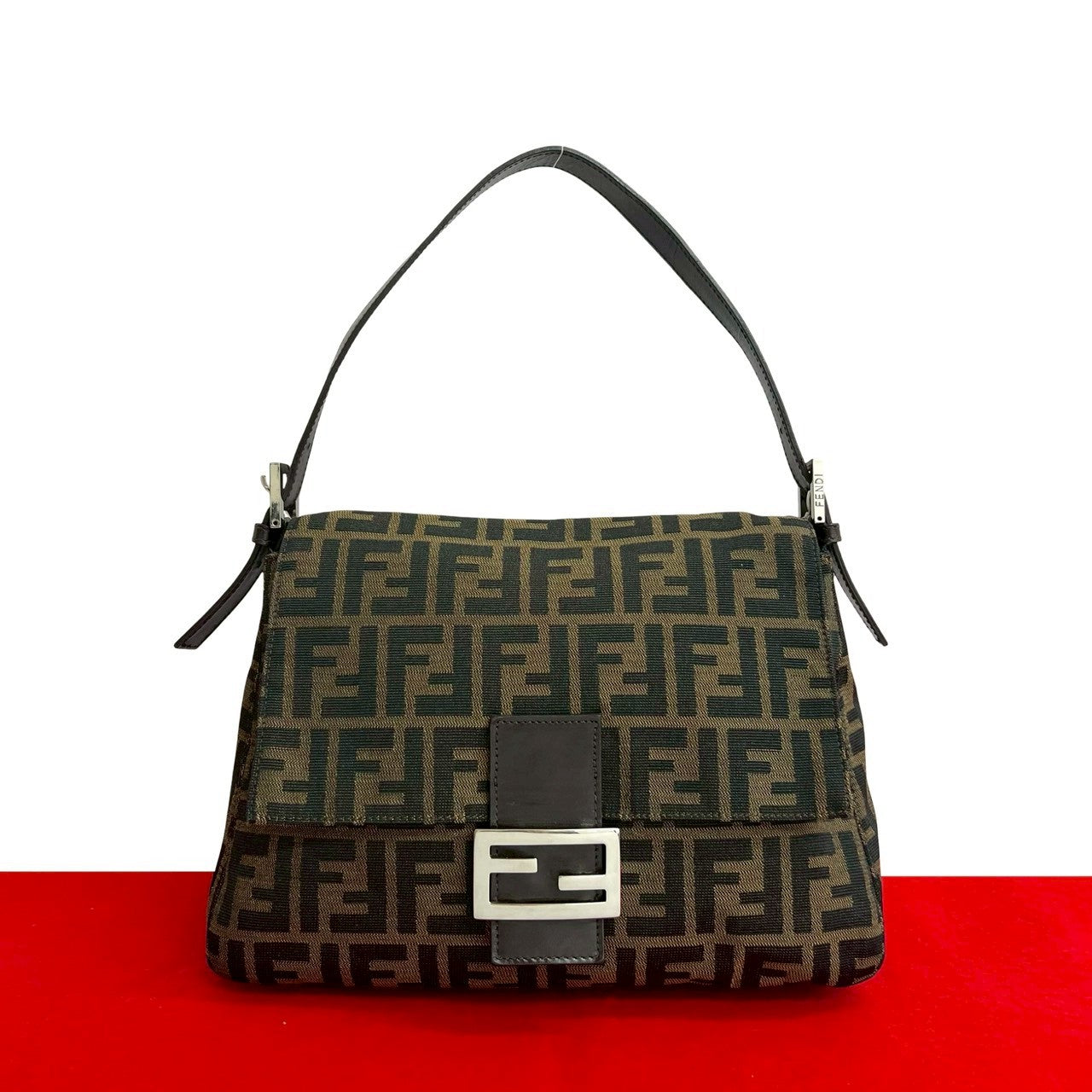 FENDI Shoulder Bag canvas Brown