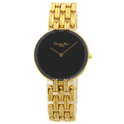 Christian Dior Watches Quartz D46-154-4 Gold Plated , Gold Plated gold Bakira black dial Women