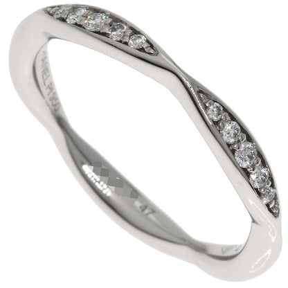CHANEL Ring PT950 Silver Half Eternity Diamond #47