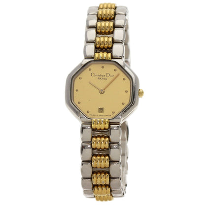 Christian Dior Watches Quartz D48-203 Stainless Steel , SSxGP Silver Octagon gold dial Women