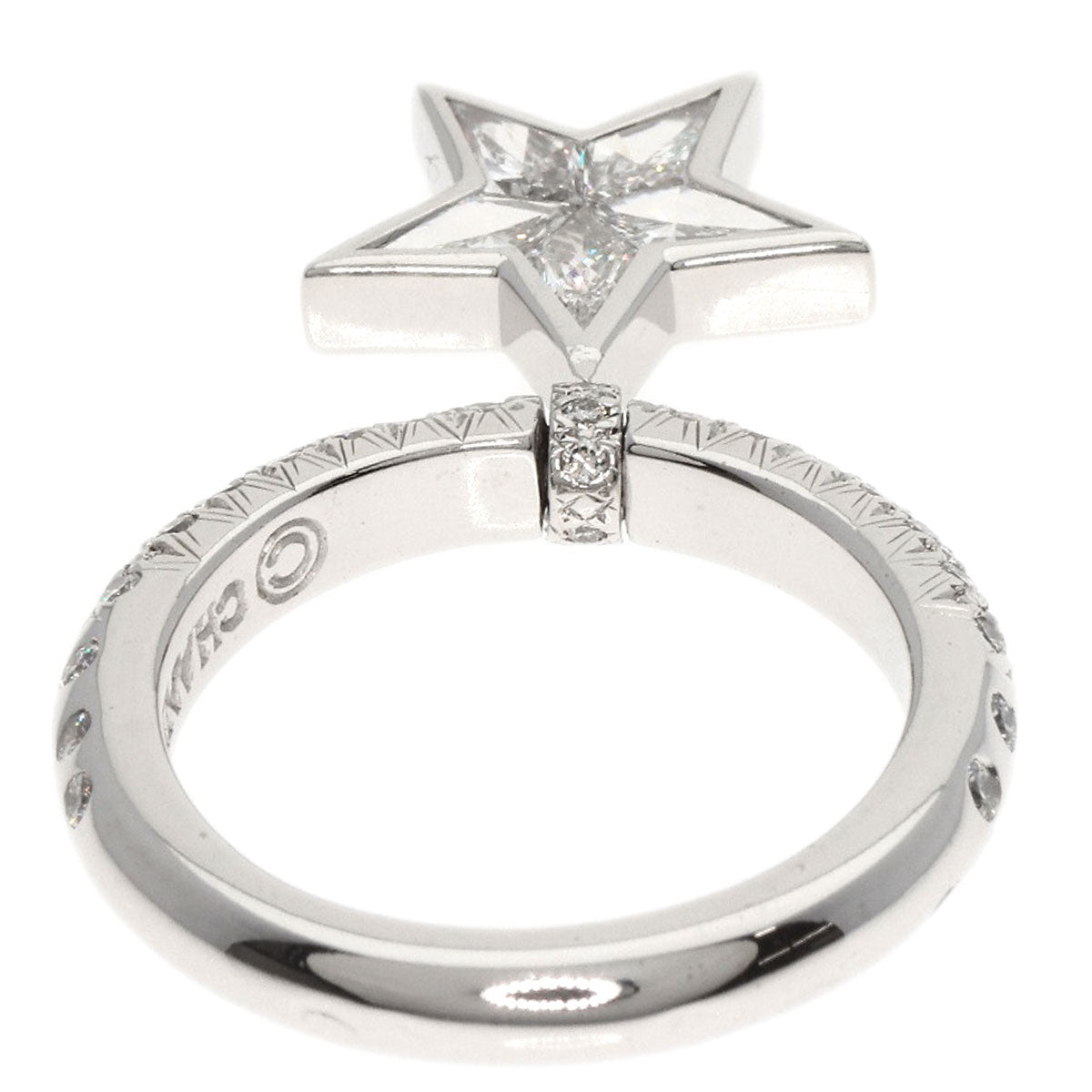 CHANEL Ring K18WG Silver Comet diamond