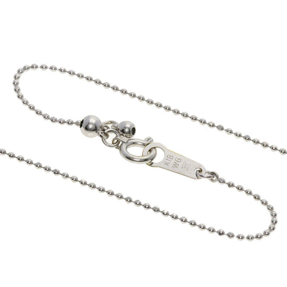 CELINE Necklace K18WG Silver 3P Diamond Combination