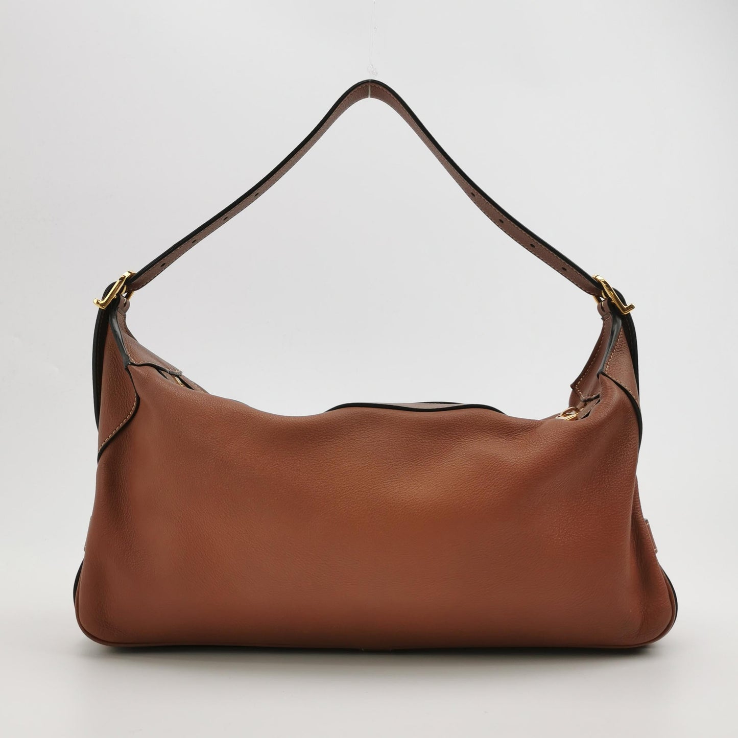 CELINE Romy Medium Brown Calfskin Leather Shoulder Bag