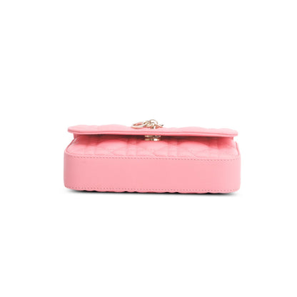 Christian Dior 2024 Pink Lambskin Cannage Dior Talk Phone Pouch