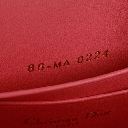 Christian Dior 2024 Pink Lambskin Cannage Dior Talk Phone Pouch