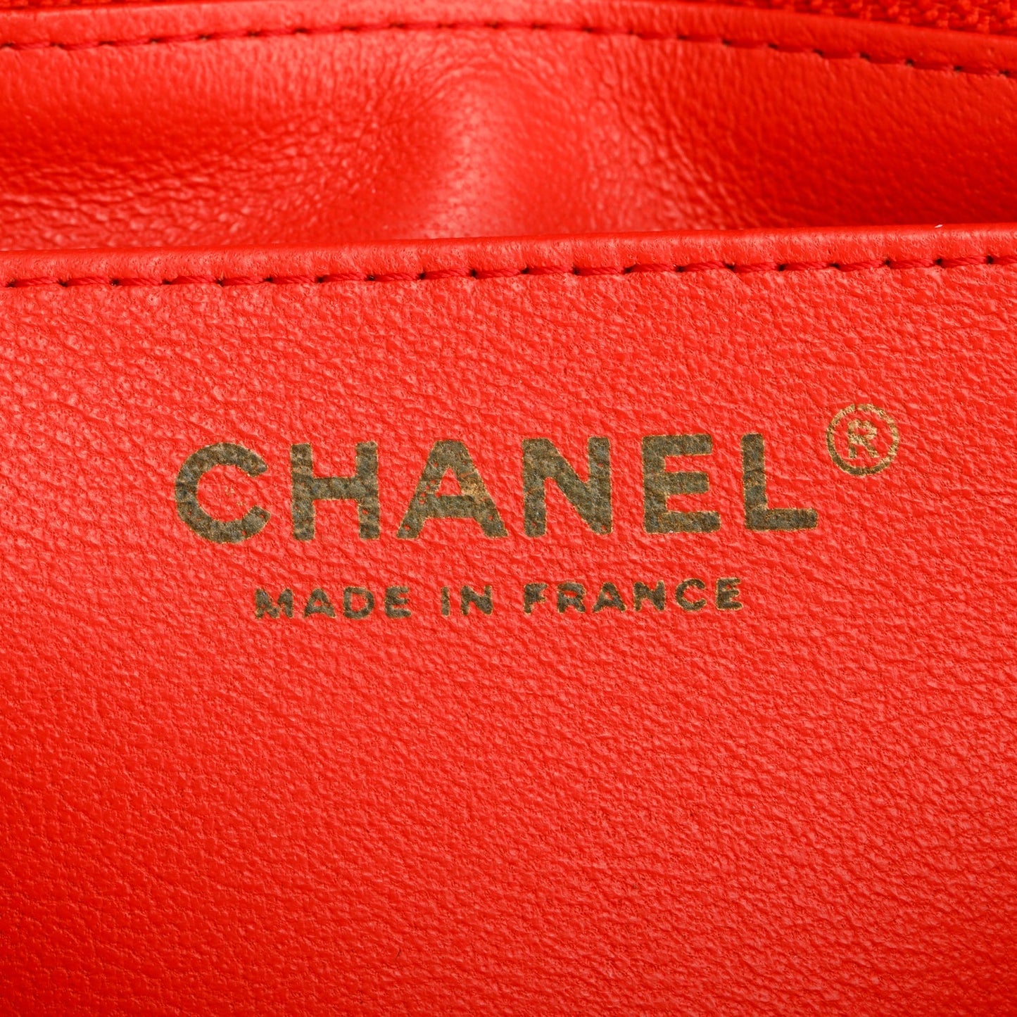 Chanel Red Lambskin Quilted Mini Rectangular Flap Bag