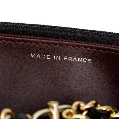 Chanel Black Caviar Quilted Classic Wallet on Chain