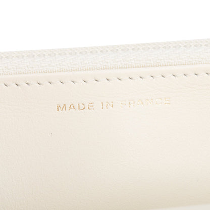 Chanel White Caviar Quilted Boy Wallet on Chain