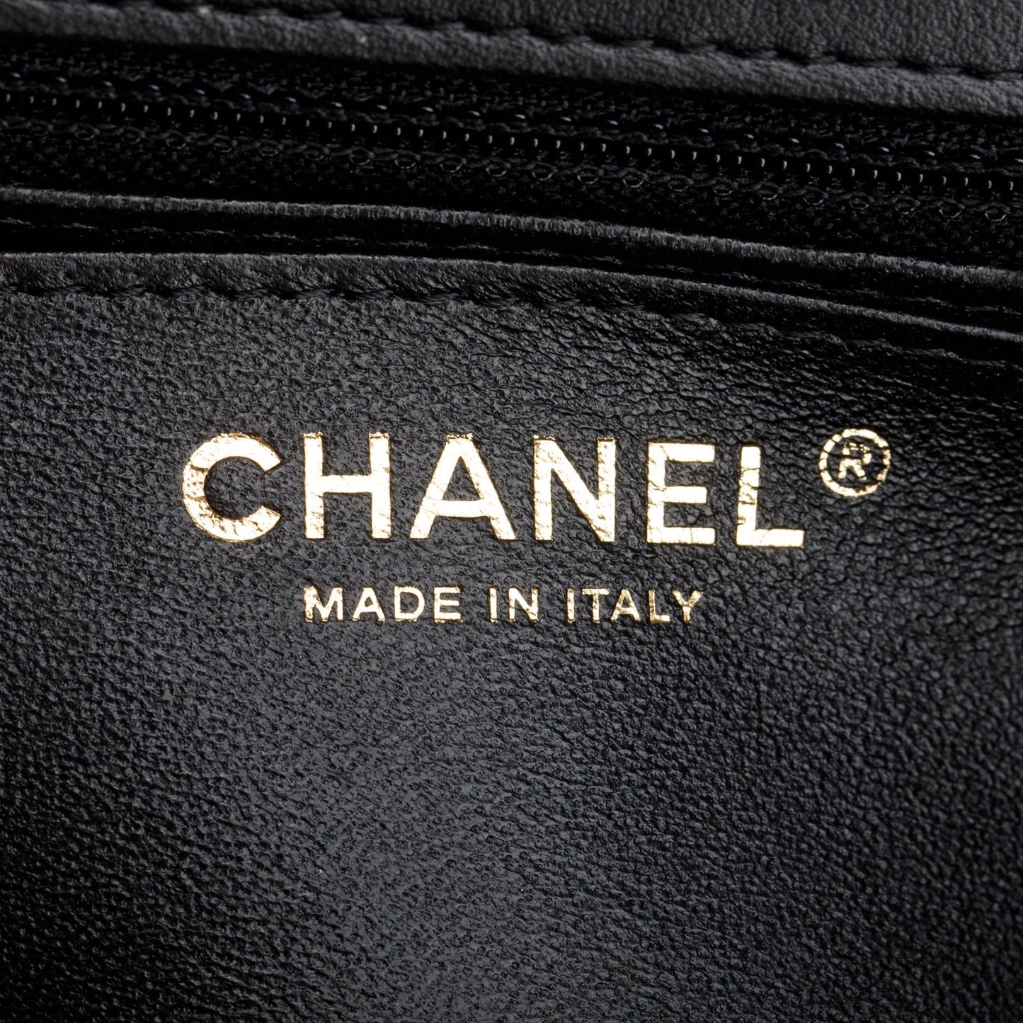 Chanel Black Lambskin Chevron Quilted Mini Square Flap Bag