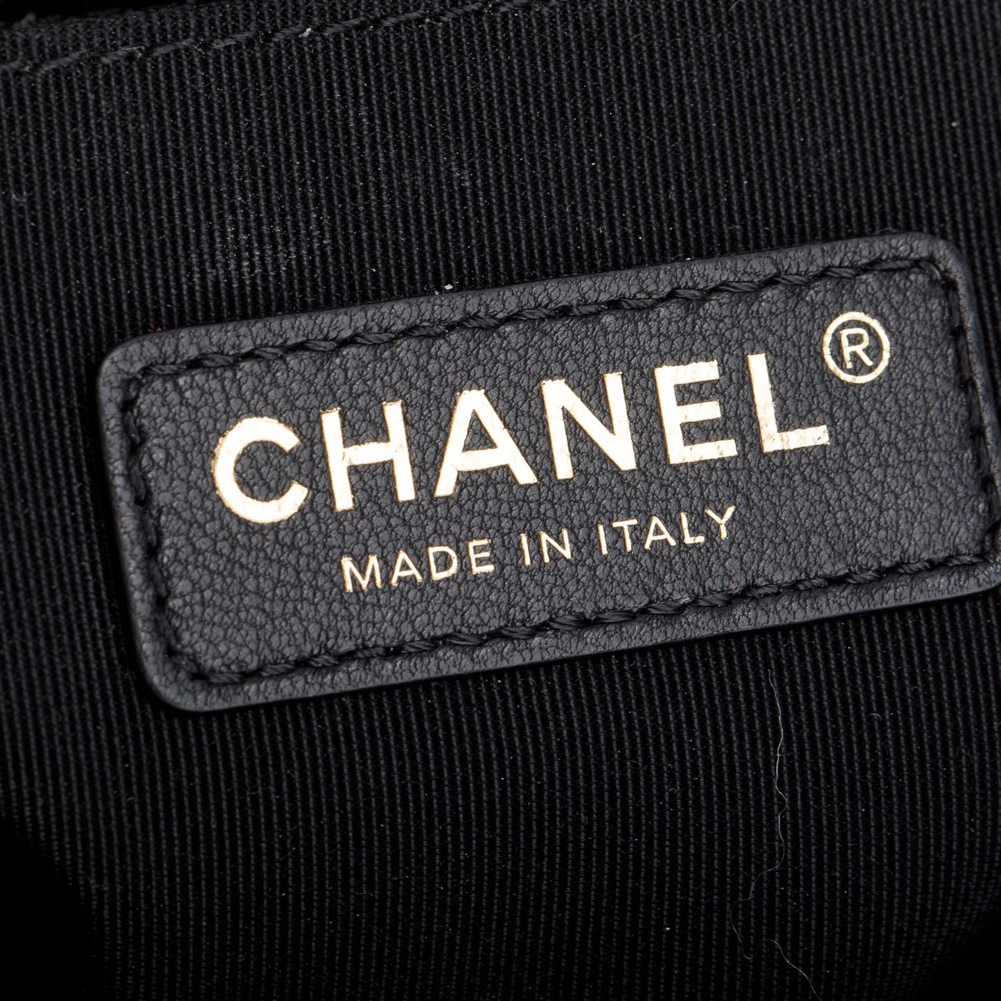 Chanel Black Lambskin Quilted Medium Boy Flap