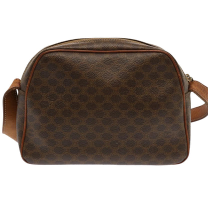 Luxury CELINE Macadam Canvas Shoulder Bag PVC Brown  70317