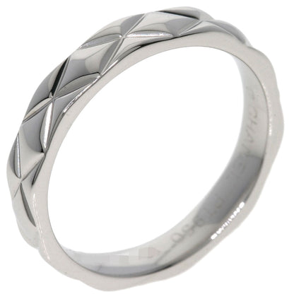 CHANEL Ring PT950 Silver Matelasse #52
