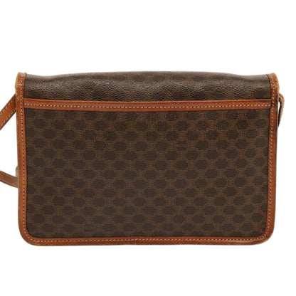 Luxury CELINE Macadam Canvas Shoulder Bag PVC Brown  70324
