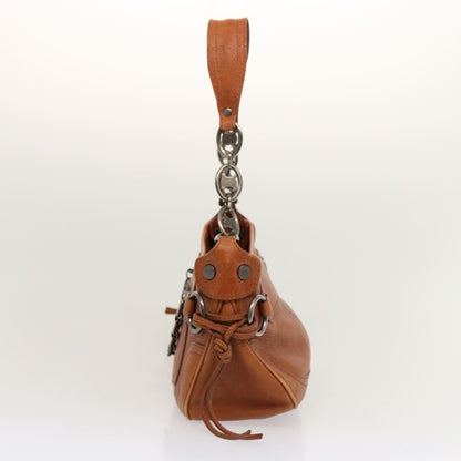 Luxury CELINE Shoulder Bag Leather Brown  70338