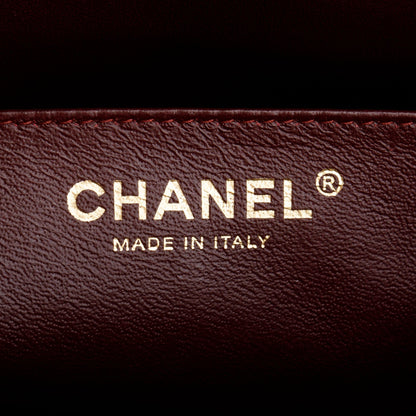 Chanel Black Lambskin Quilted Classic Jumbo Single Flap