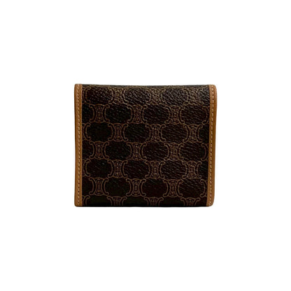 CELINE Coin case leather Brown