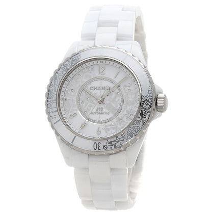 CHANEL Watches Mechanical Automatic H6476 Ceramic, Ceramic Silver J12 1.5" Limited to 2020 pieces worldwide white dial mens