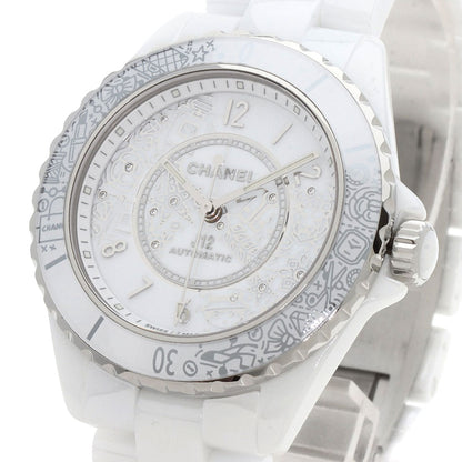 CHANEL Watches Mechanical Automatic H6476 Ceramic, Ceramic Silver J12 1.5" Limited to 2020 pieces worldwide white dial mens