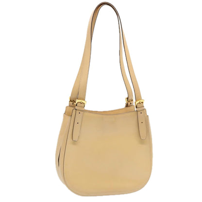 Luxury CELINE Shoulder Bag Leather Beige  70575