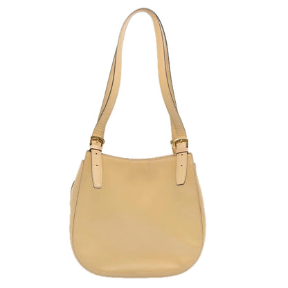 Luxury CELINE Shoulder Bag Leather Beige  70575