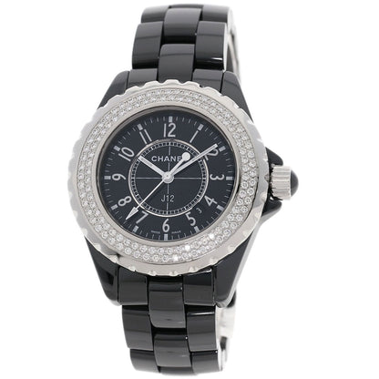 CHANEL Watches Quartz H0949 ceramic black J12 1.3" Diamond Double Bezel black dial