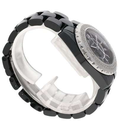 CHANEL Watches Quartz H0949 ceramic black J12 1.3" Diamond Double Bezel black dial
