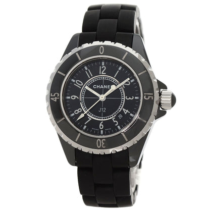 CHANEL Watches Quartz H0681 Ceramic, Rubber black J12 1.3" black dial Women