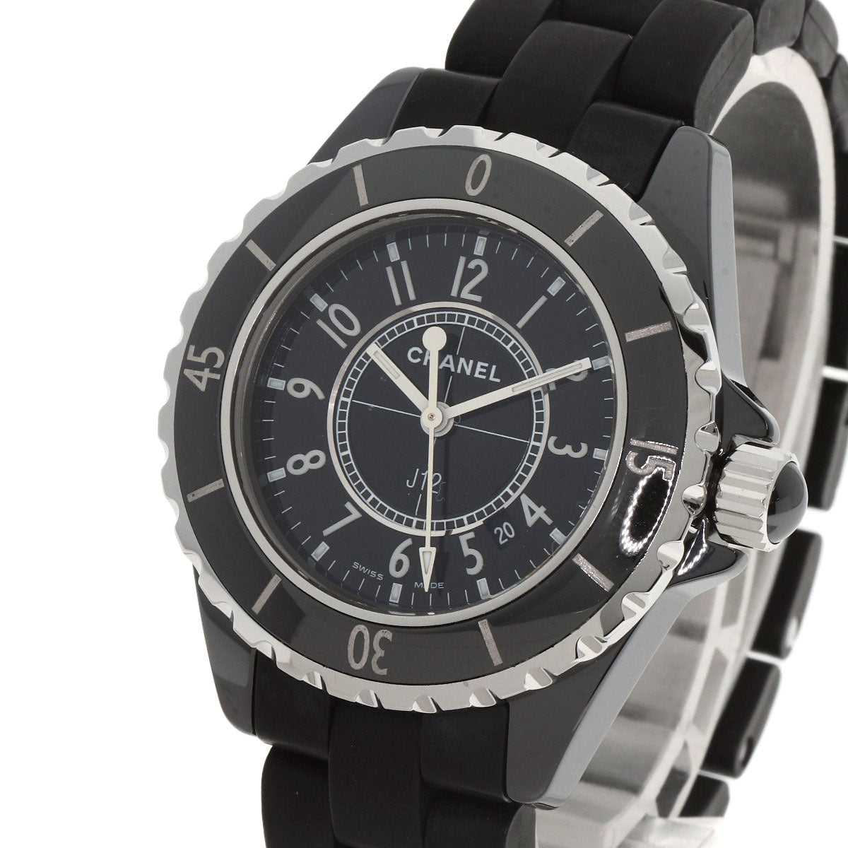 CHANEL Watches Quartz H0681 Ceramic, Rubber black J12 1.3" black dial Women