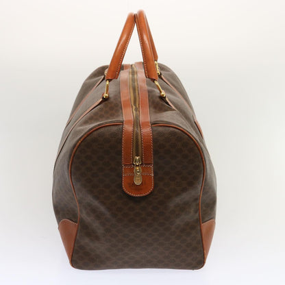 Luxury CELINE Macadam Canvas Boston Bag PVC Brown  70634