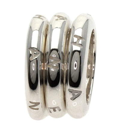 CHANEL Ring SV Silver logo triple
