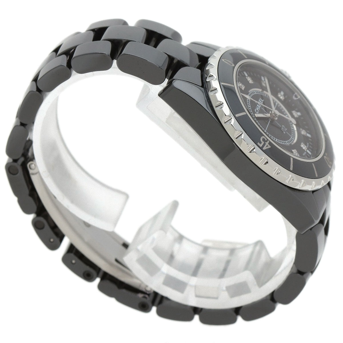 CHANEL Watches Quartz H1625 ceramic black J12 1.3" 8P Diamond Black Ceramic black dial