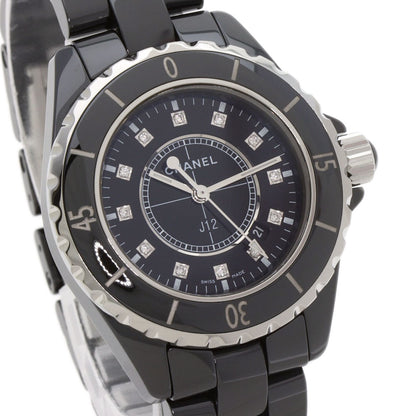 CHANEL Watches Quartz H1625 ceramic black J12 1.3" 8P Diamond Black Ceramic black dial