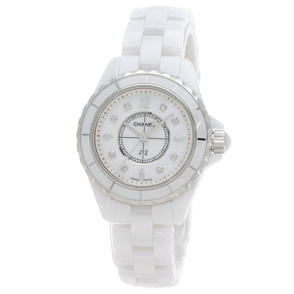CHANEL Watches Quartz H2570 ceramic white J12 1.1" 8P Diamond White Ceramic White shell dial