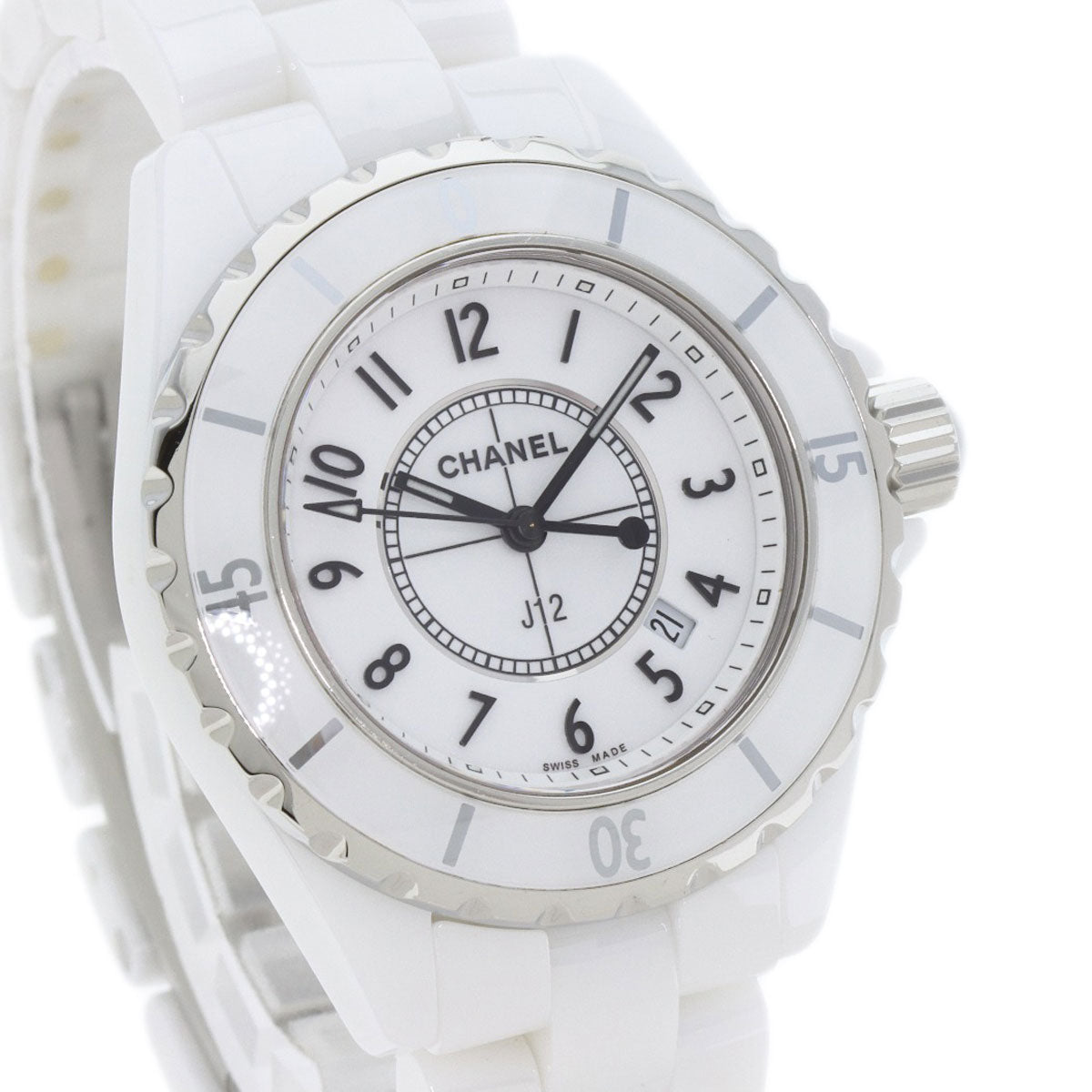 CHANEL Watches Quartz H0968 ceramic white J12 1.3" White Ceramic white dial