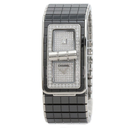 CHANEL Watches Quartz H6027 Stainless Steel Silver Code Coco Diamond diamond dial