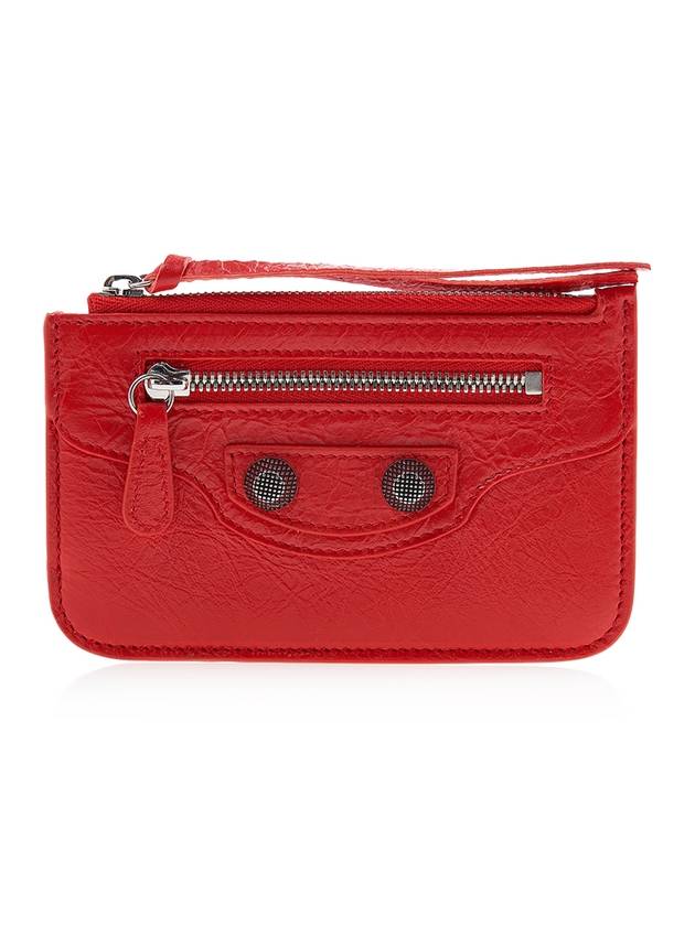 Luxury Balenciaga Trending 2025 Le Cagole Lambskin Card Wallet Red