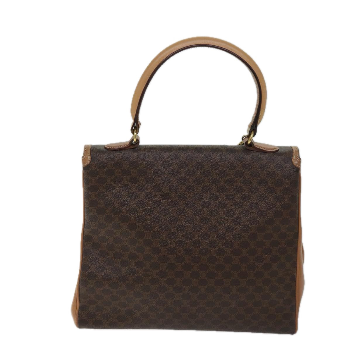 Luxury CELINE Macadam Canvas Hand Bag PVC Brown  71007