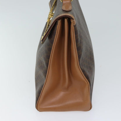 Luxury CELINE Macadam Canvas Hand Bag PVC Brown  71007
