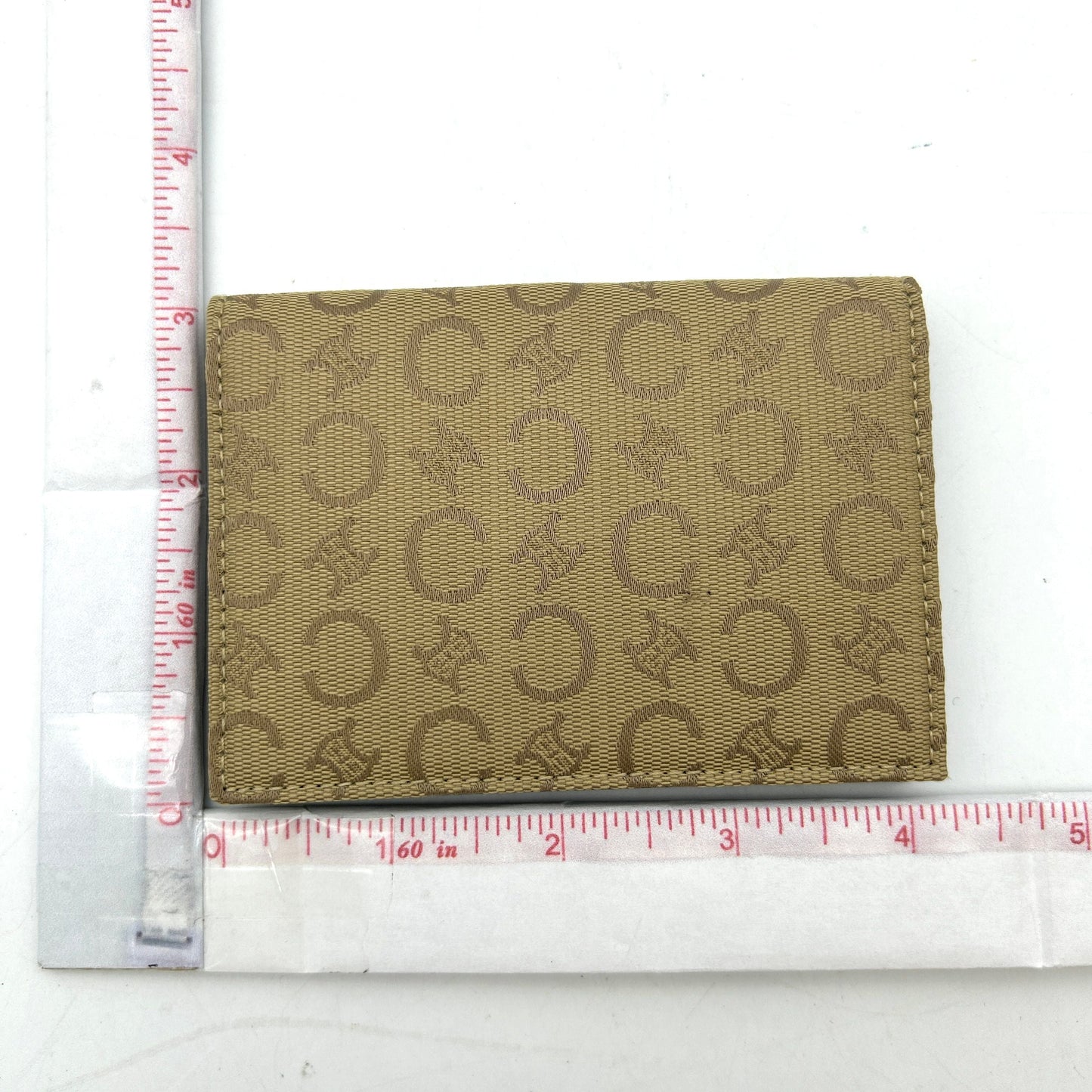 Luxury CELINE | Bags | Luxury CELINE Cc Monogram Denim Wallet In Yellow In Like New Condition ITUA284CJXXO