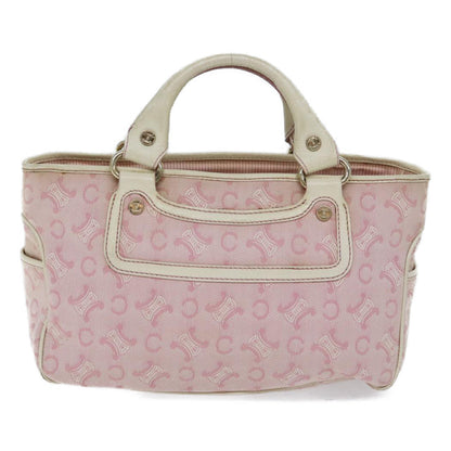 Luxury CELINE C Macadam Canvas Hand Bag Pink  71536