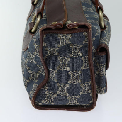 Luxury CELINE Macadam Canvas Hand Bag Blue  71539