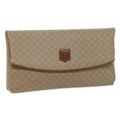Luxury CELINE Macadam Canvas Clutch Bag Beige  71544