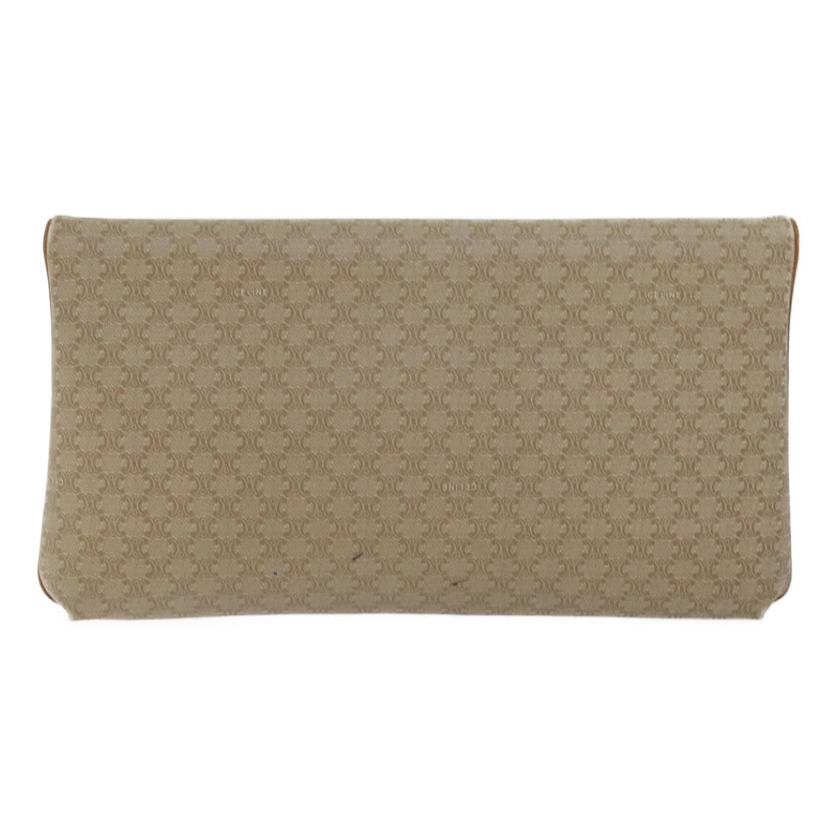 Luxury CELINE Macadam Canvas Clutch Bag Beige  71544