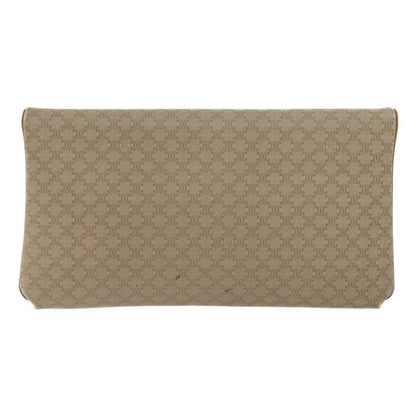 Luxury CELINE Macadam Canvas Clutch Bag Beige  71544
