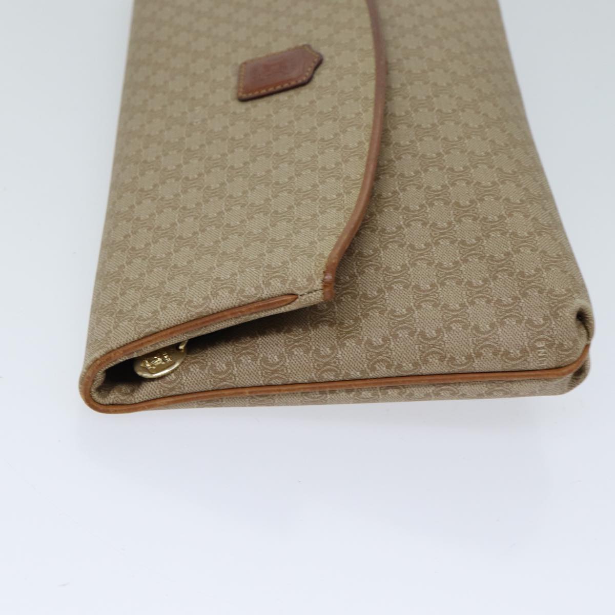Luxury CELINE Macadam Canvas Clutch Bag Beige  71544